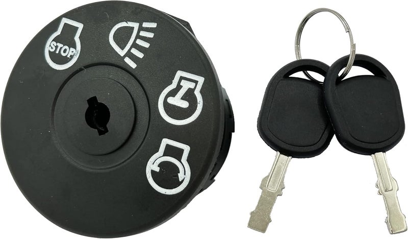 Annolai GY20074 175566 Ignition Switch with Key 4-Position 7-Terminals for Husqvarna Craftsman Dixon Cub Cadet 532175566 John Dee-re L105 L100 L110 E100 D100 LA100 Lawn Mower (532175566-7 Terminals) - Image 1